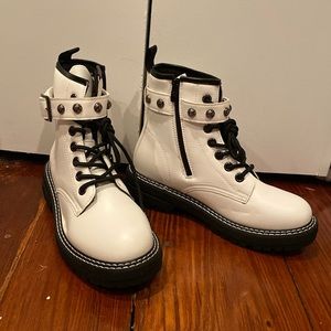 Brand New White Combat Boot